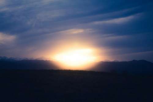 highland mountain dark sunset sunrise
