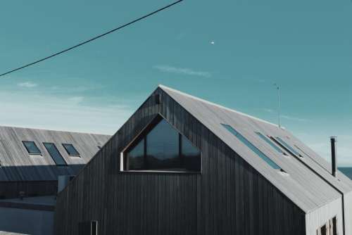house roof wood panels windows