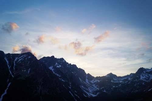 nature landscape mountains snow summit