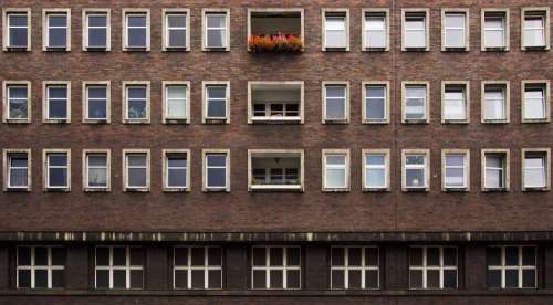 architecture building apartment windows symmetry
