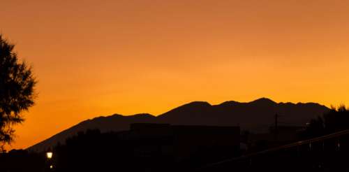 sunset color greece crete orange