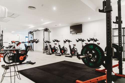 gym interior equipment workout fitness