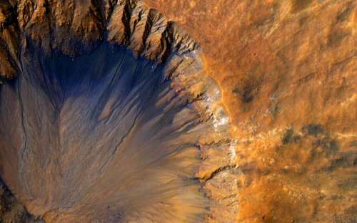 mars crater space planet nasa