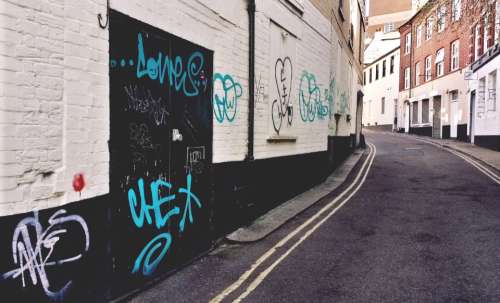 street graffiti road walls paint