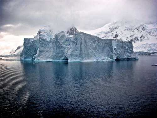 sea ocean water iceberg snow