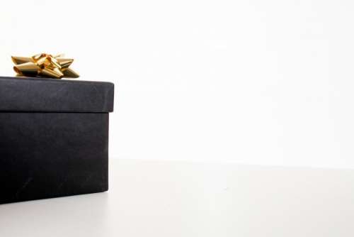 gift box black ribbon party