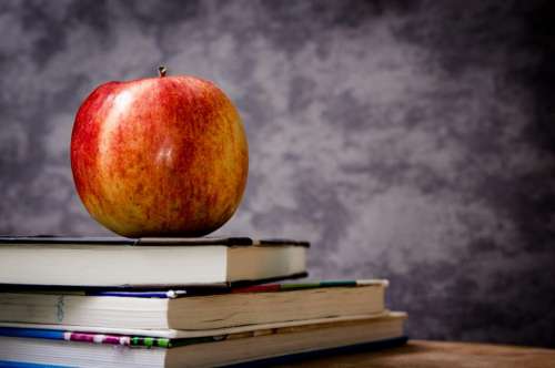 apple textbooks books class classroom