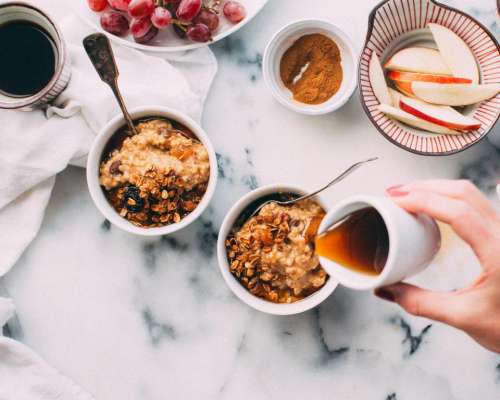 oatmeal honey breakfast dinner lunch