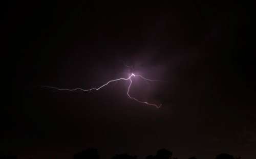 lightning storm dark night sky