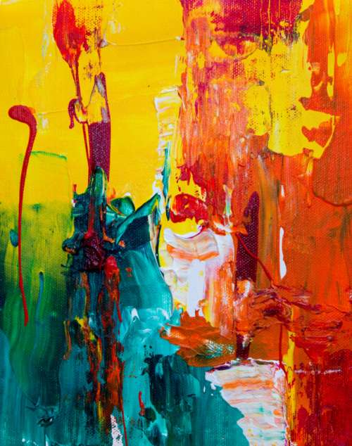 messy abstract painting art artist
