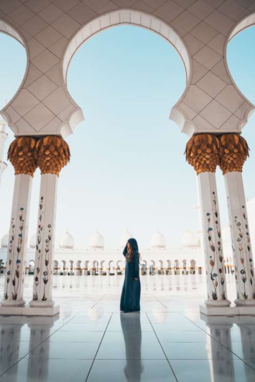 woman mosque architecture building religion