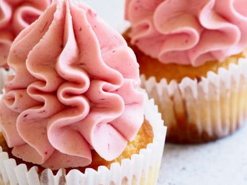 pink cupcake icing cake dessert