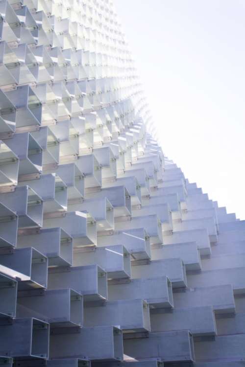 white block architecture stacked modern