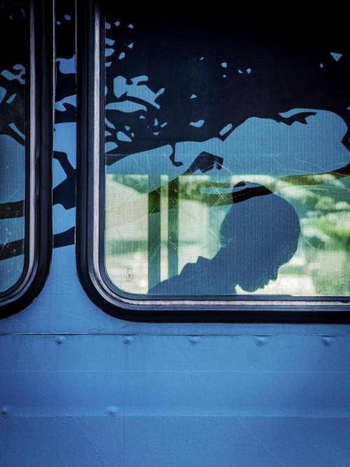 train window people girl passenger