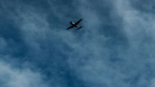 clouds sky airplane plane travel