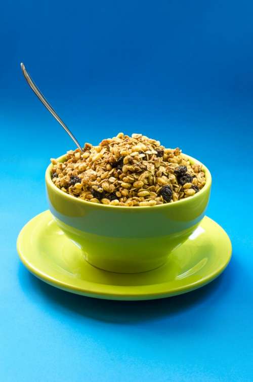 food bowl plate green spoon