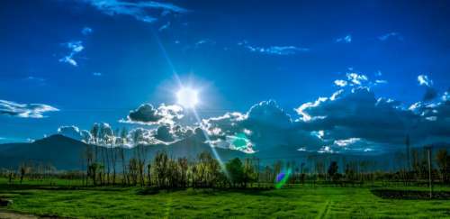 landscape nature field farm mountain