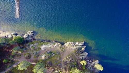 nature landscape aerial water ocean