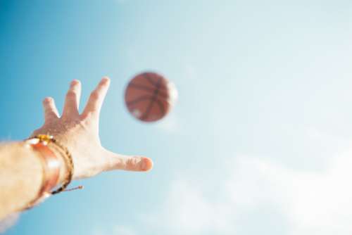 basketball hand sky catch sport