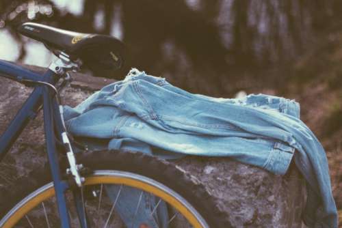 bike bicycle rock denim jacket