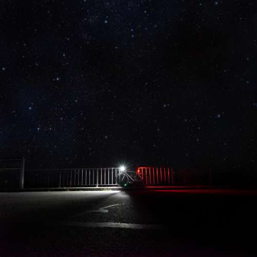 galaxy night stars shooting fence