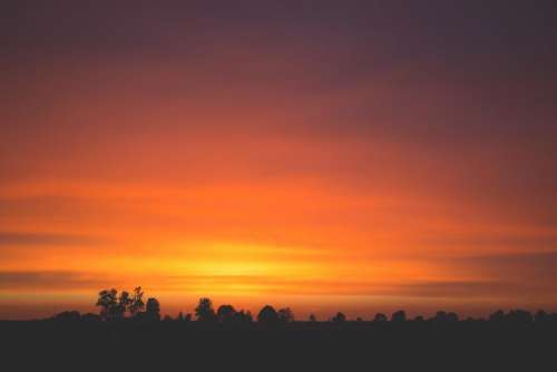 sunset dusk sky horizon silhouette