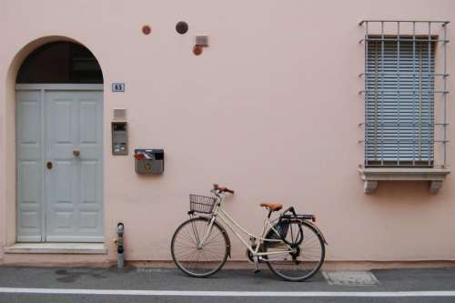 bike bicycle basket house window