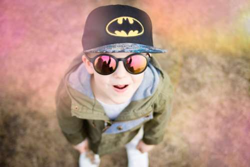 young boy batman hat child