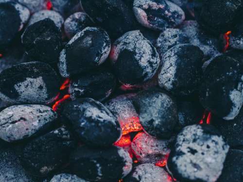 coals barbecue bbq hot ash