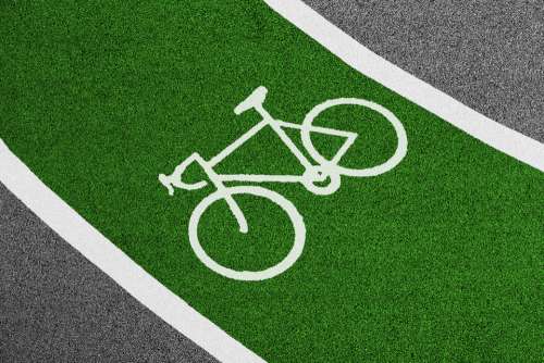 cycle lane green pictogram icon