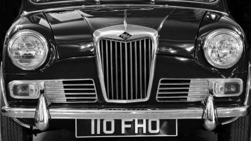car vehicle vintage riley black and white