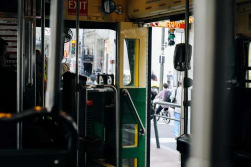 bus transportation vehicle road commute