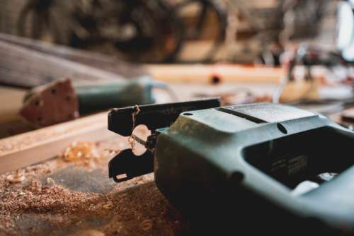 woodwork jigsaw drill saw cut
