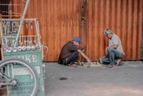 people man old street chess
