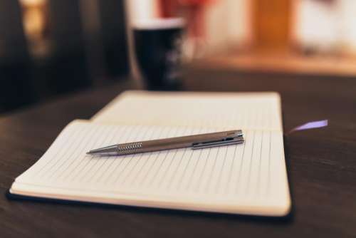 notepad pen paper writing business