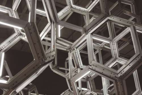 geometric industrial architecture lighting modern