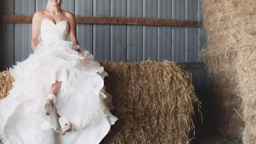 white dress wedding gown bride