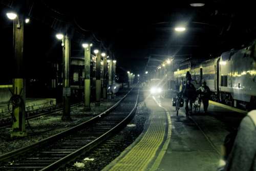 city railway rail train station