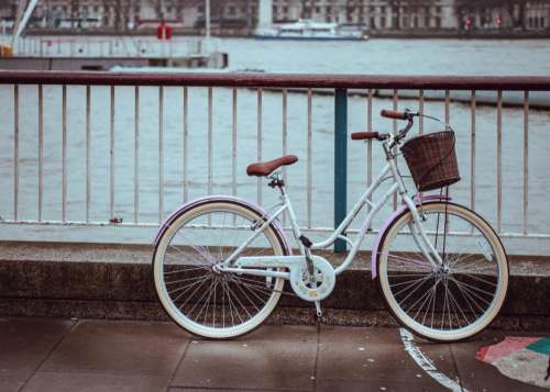 bike bicycle basket sea water