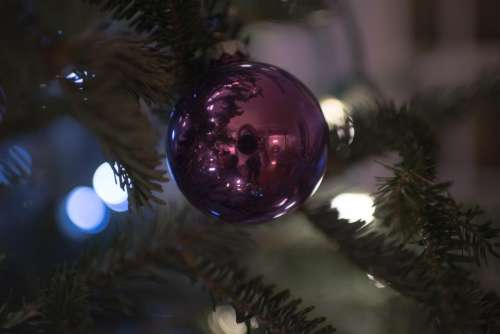 christmas decor ball tree lights