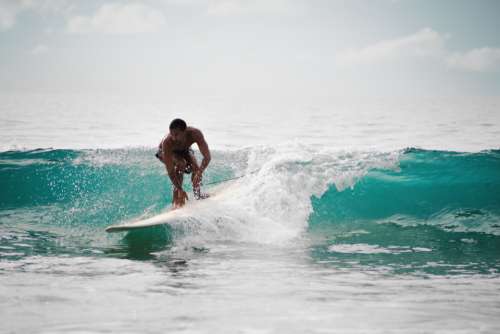 surfer ocean waves summer nature