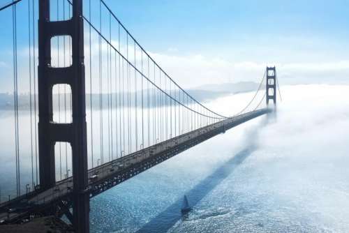 Golden Gate Bridge San Francisco bay architecture sea