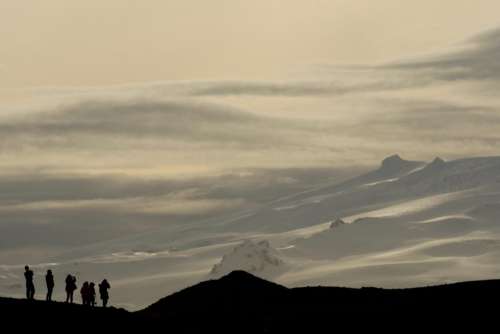 mountain highland cloud sky summit