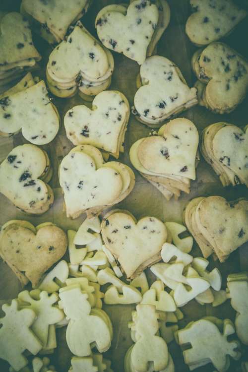 heart shape cookie pastry food
