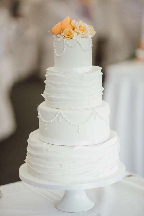 cake wedding white tiered love