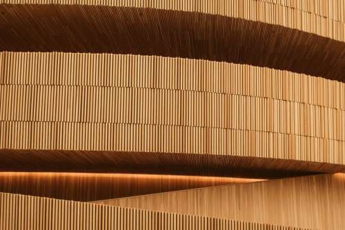 architecture buildings wood panels patterns