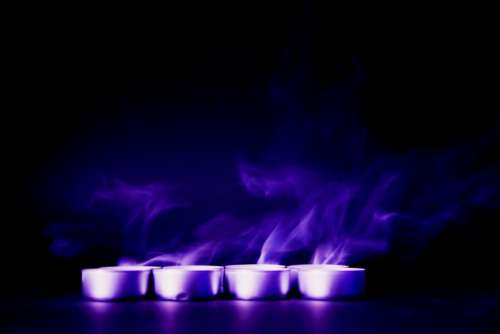 blue violet smoke dark night