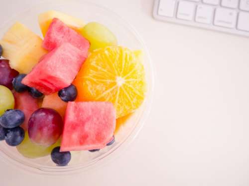 fruits watermelon pineapple grapes orange