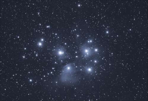 pleiades night stars starry sky