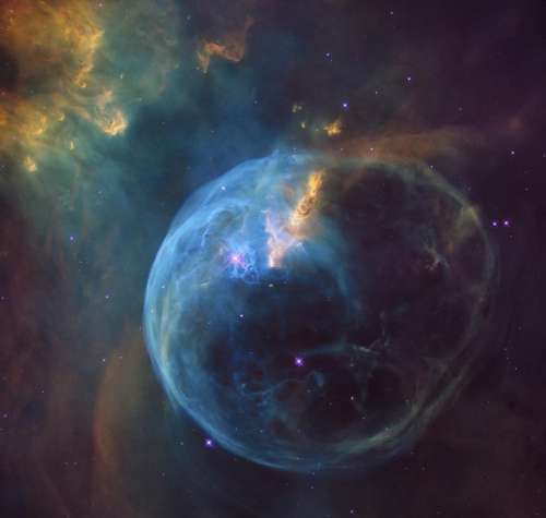 space bubble nebula constellation cassiopeia